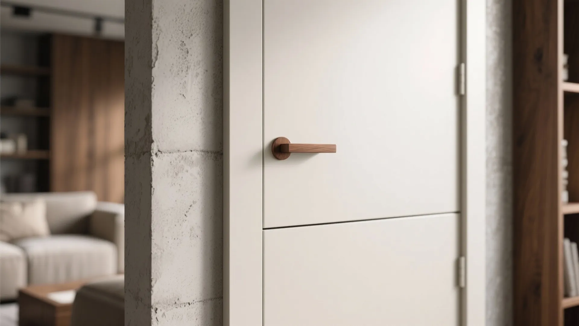 Minimalist storage that blends into the architecture