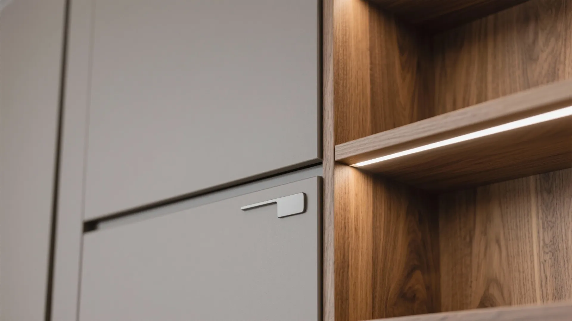 Warm Minimalism with Storage Walls