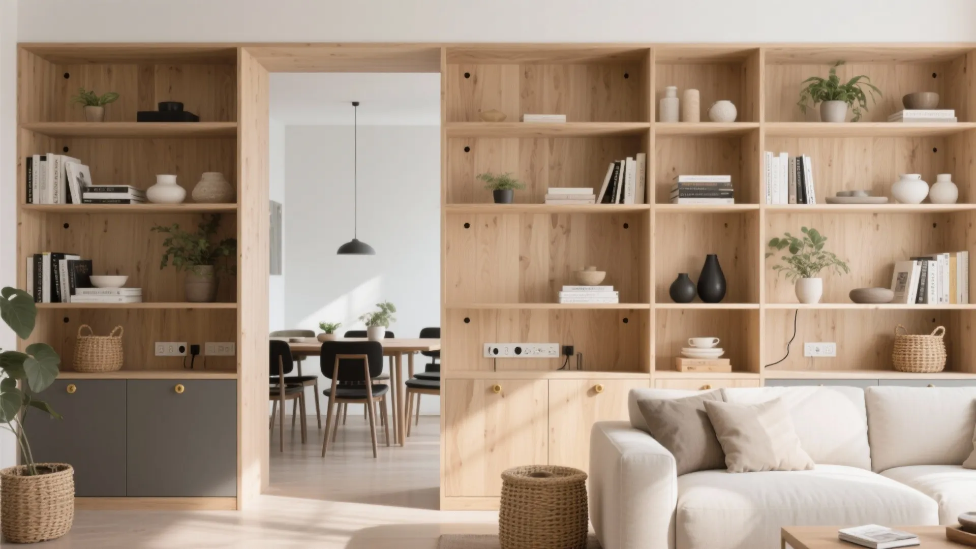 Storage-as-Partition: Shelves, Consoles, and Half-Walls