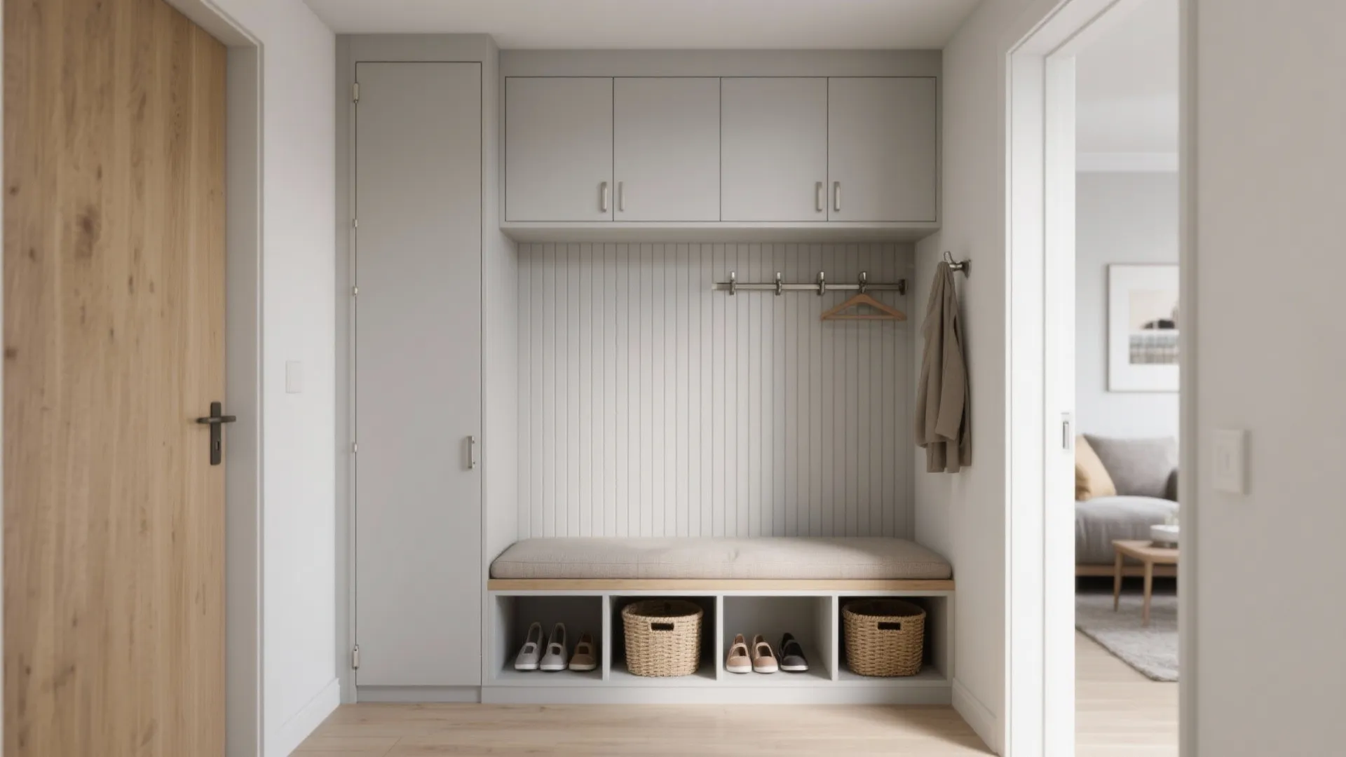 3) Built-In Storage Divider Bench