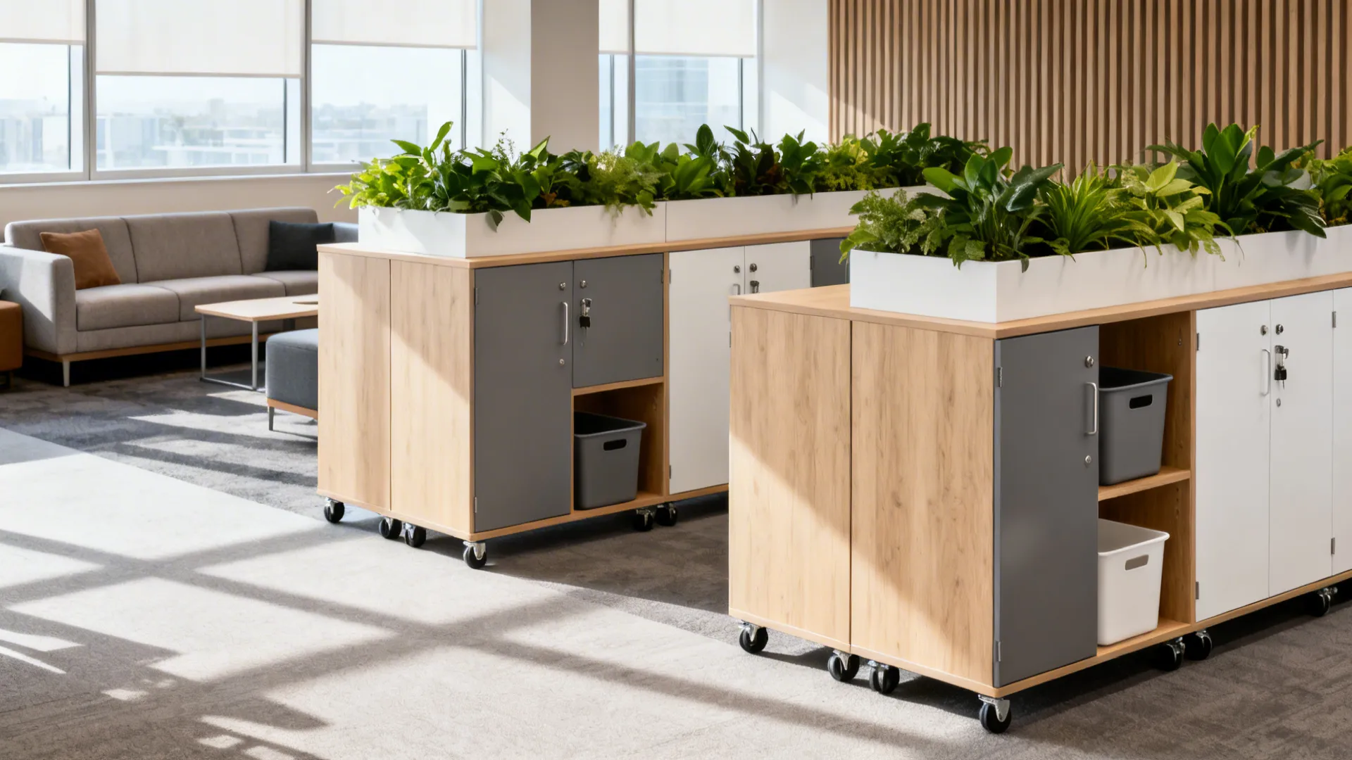 Storage that doubles as space dividers