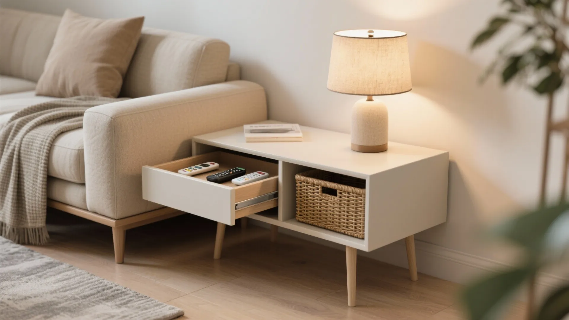 Storage end tables: hide the mess, keep the surface