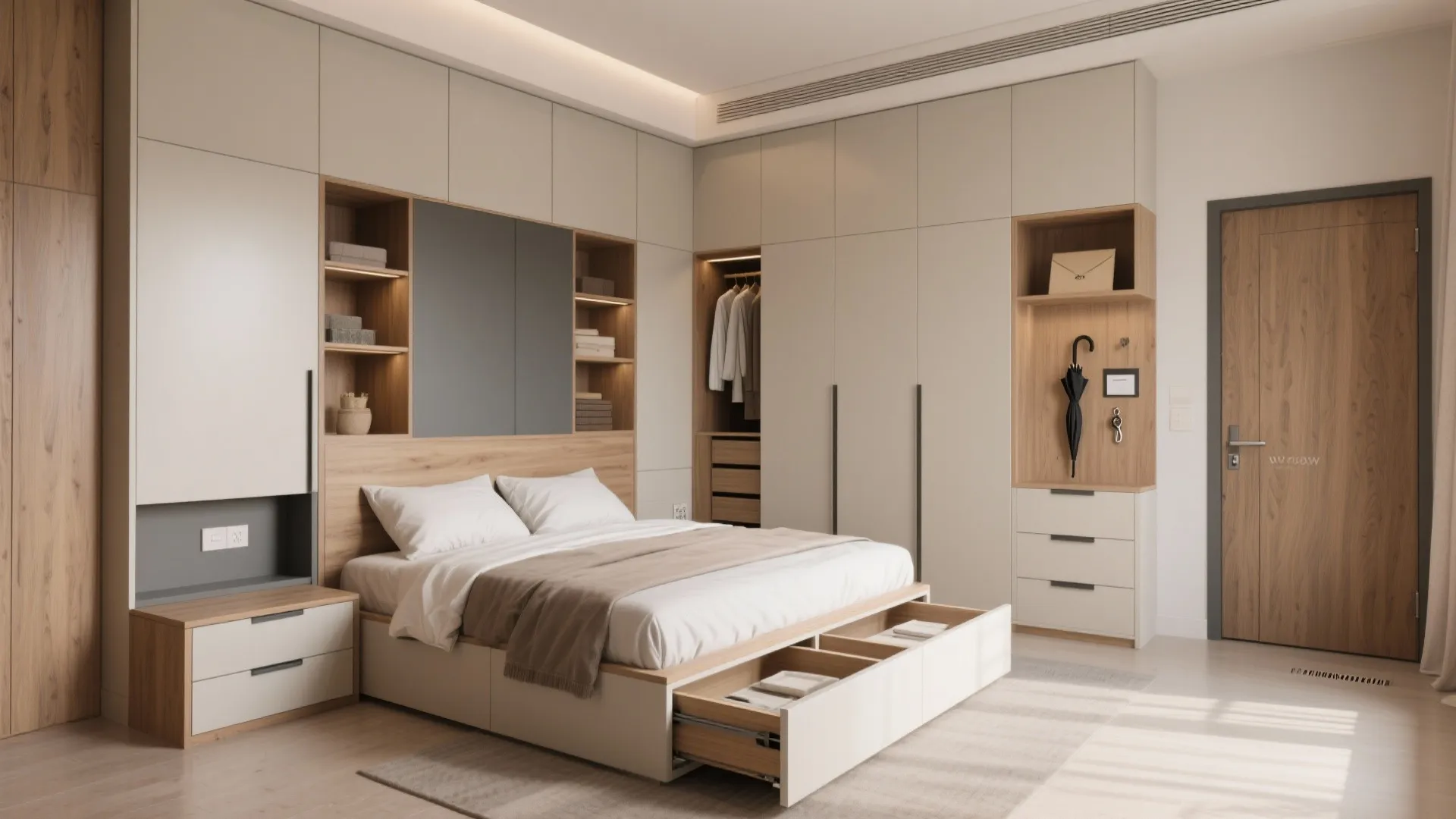 Storage First: Built-Ins, Beds with Drawers, and Hidden Niches