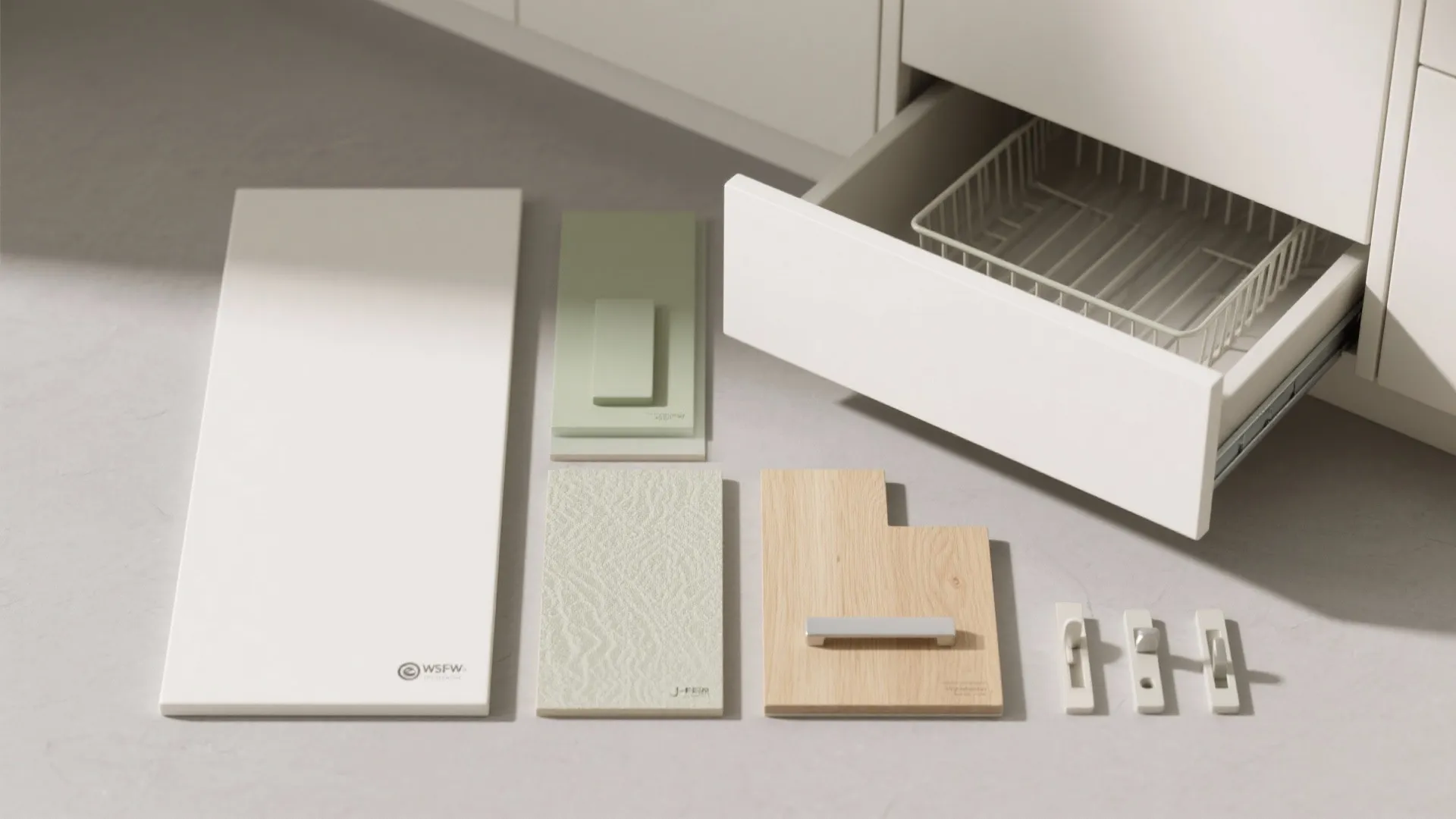 2) Minimalist kitchen storage in a 2 BHK