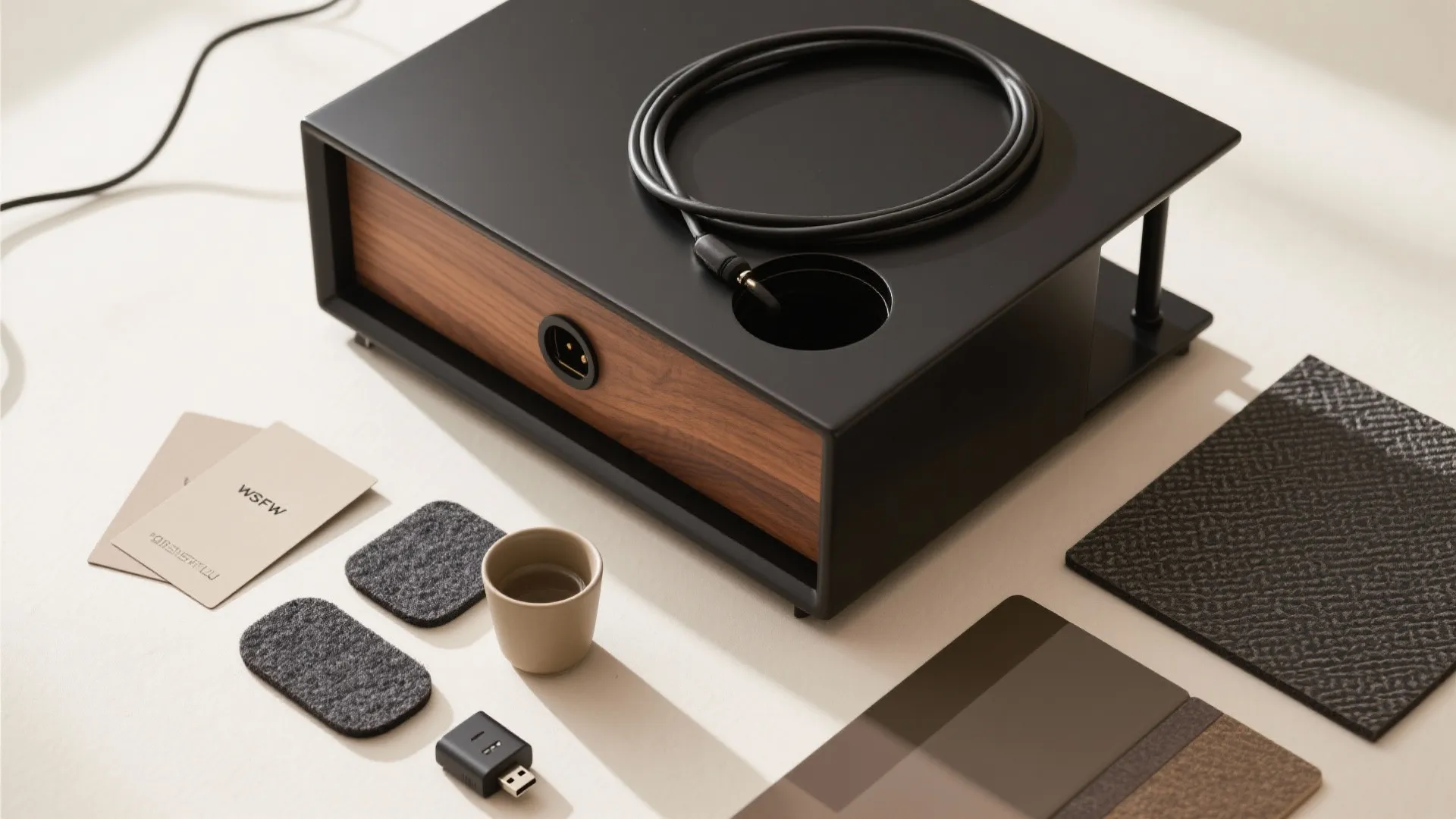 Slim side tables with hidden storage (cords, remotes, magazines)