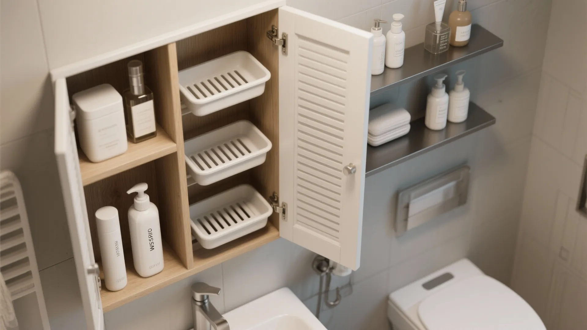 4. Rethink storage and declutter wet zones