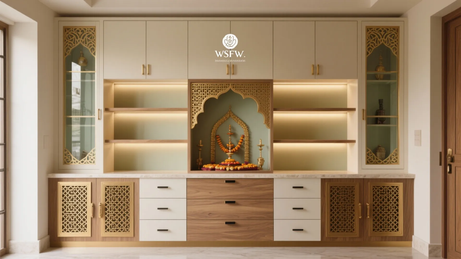 Integrated Storage with Hidden CNC Grilles