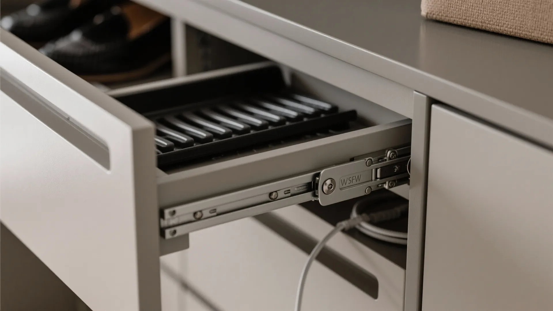 Hidden storage and a clean drop zone