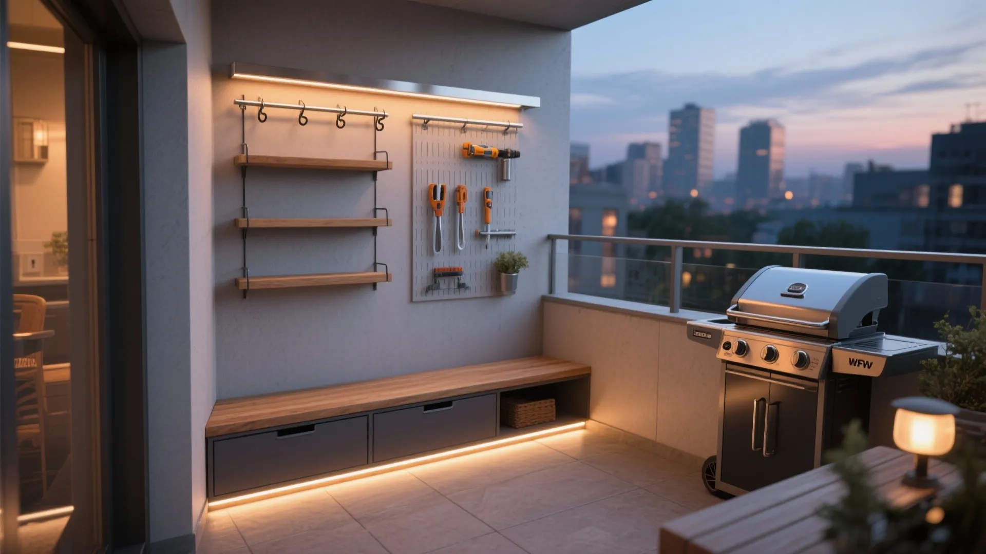 Smart storage, lighting, and multi-use pieces