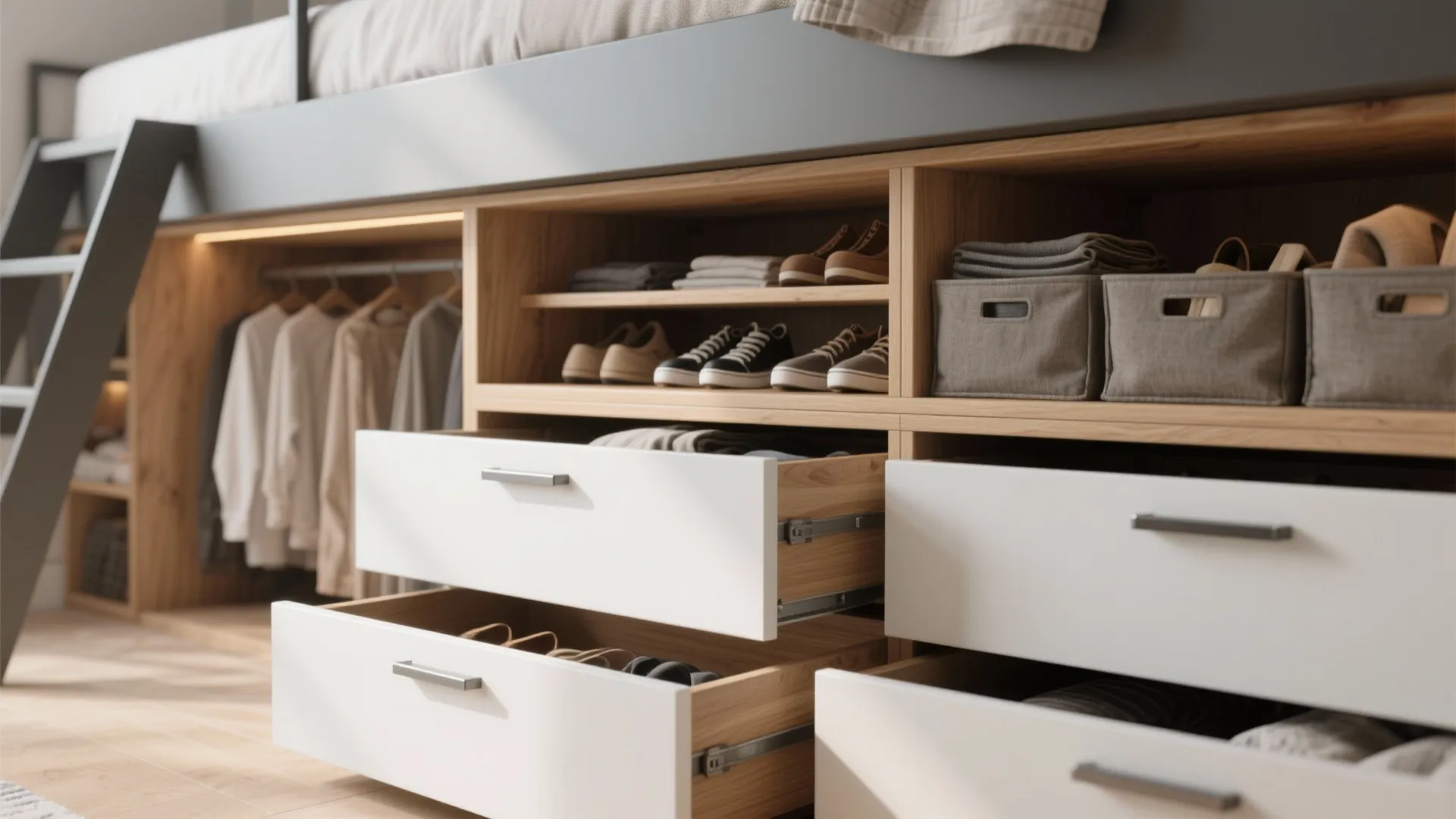 2. Storage-First Loft Bed