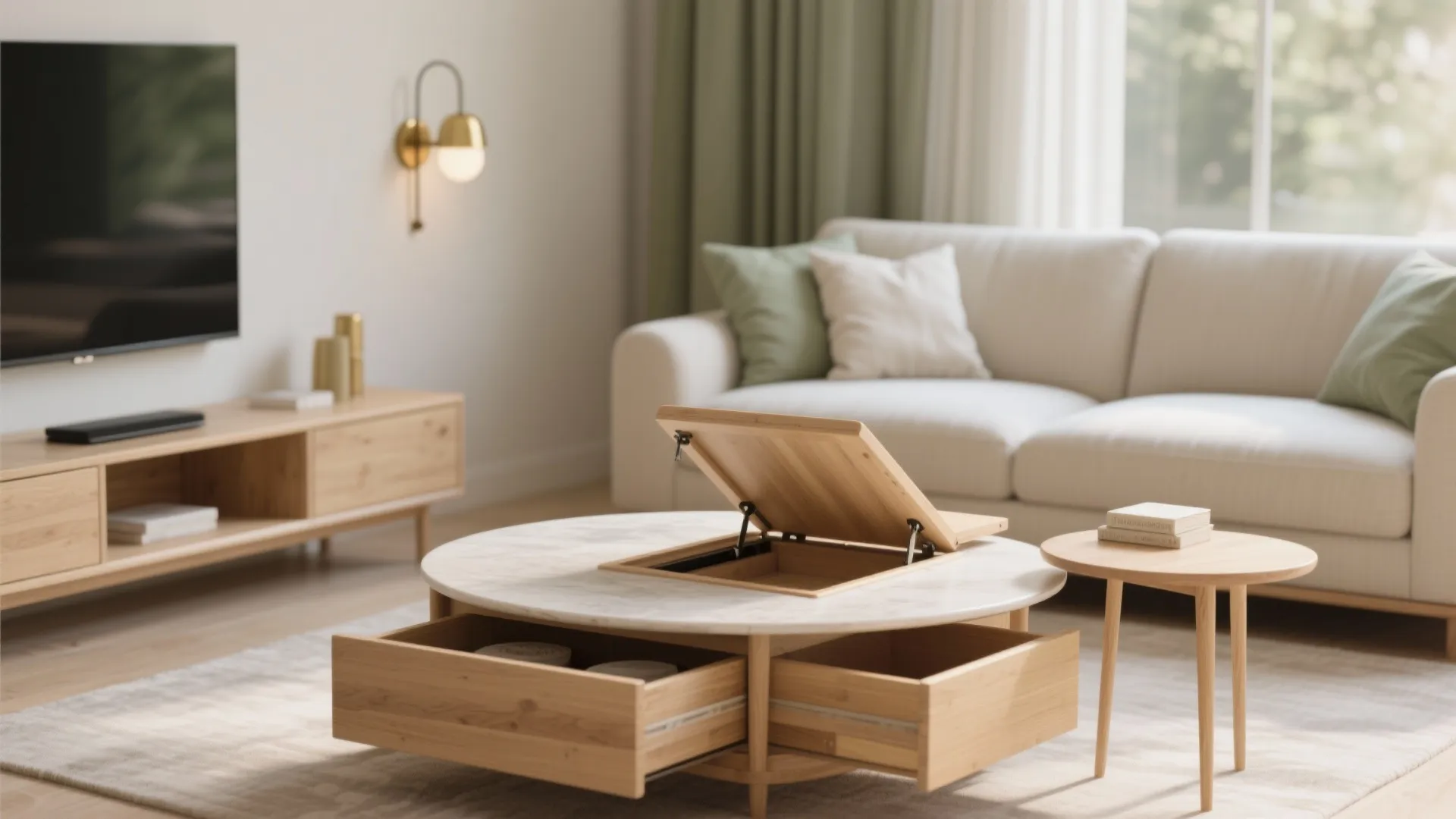 Storage-Savvy Accents that Work with Two Loveseats