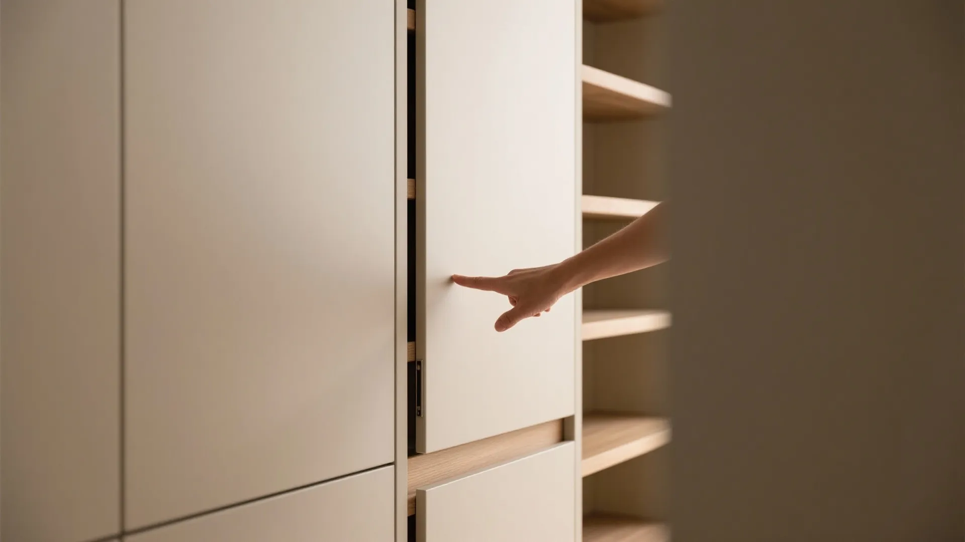 Minimalist storage walls that disappear