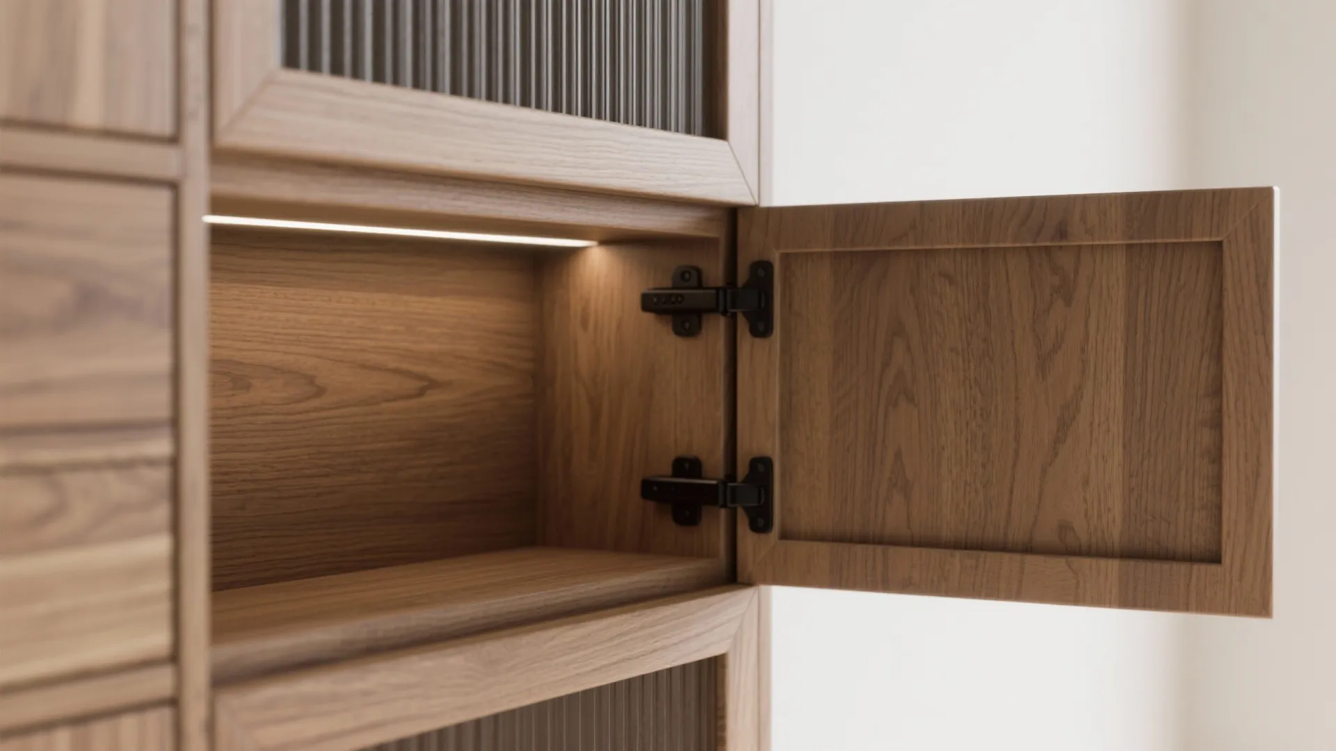 Minimalist Storage Wall with Hidden Racks