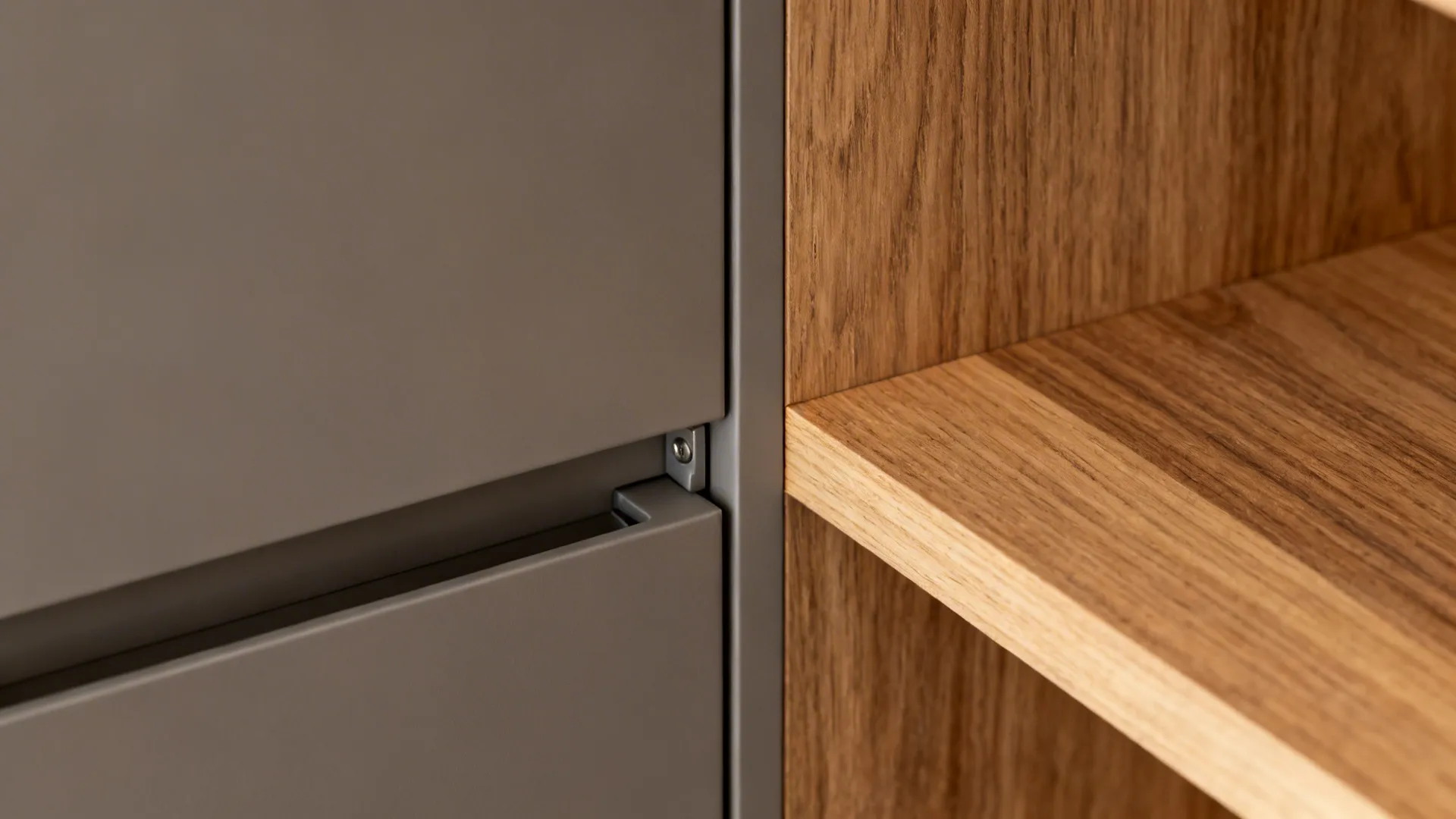 Minimalist kitchen storage for studio calm