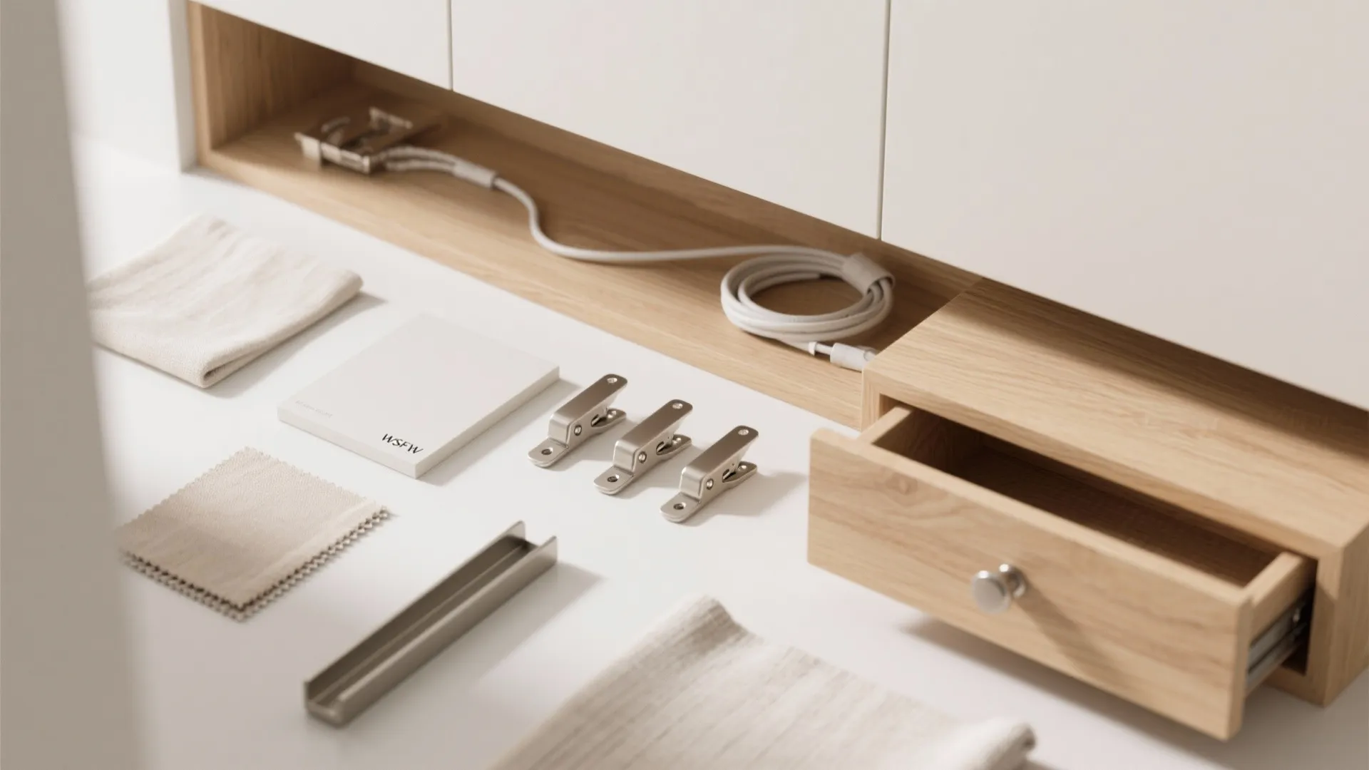 Wall-mounted storage that floats