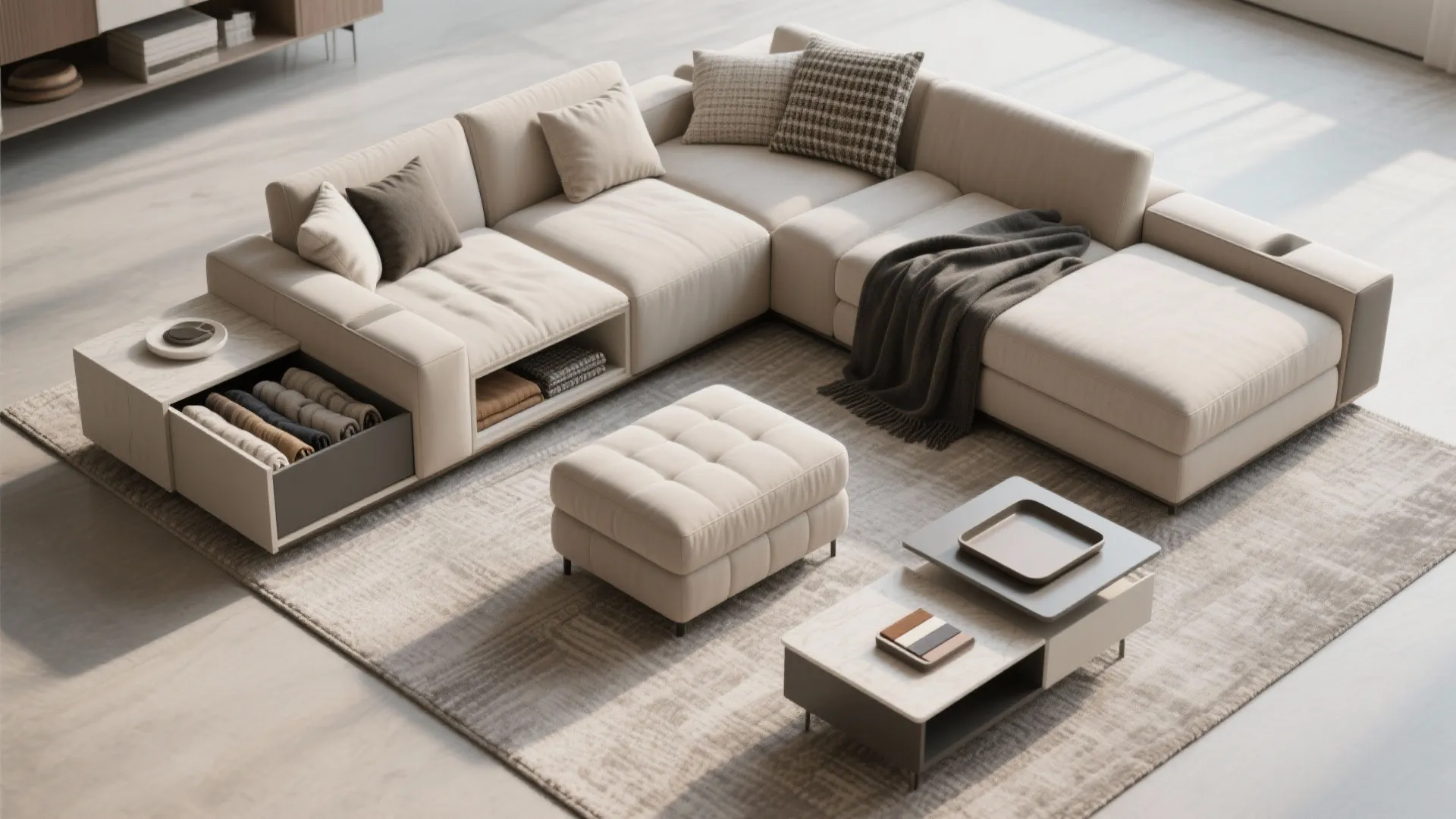 4. Layer storage and multifunction furniture