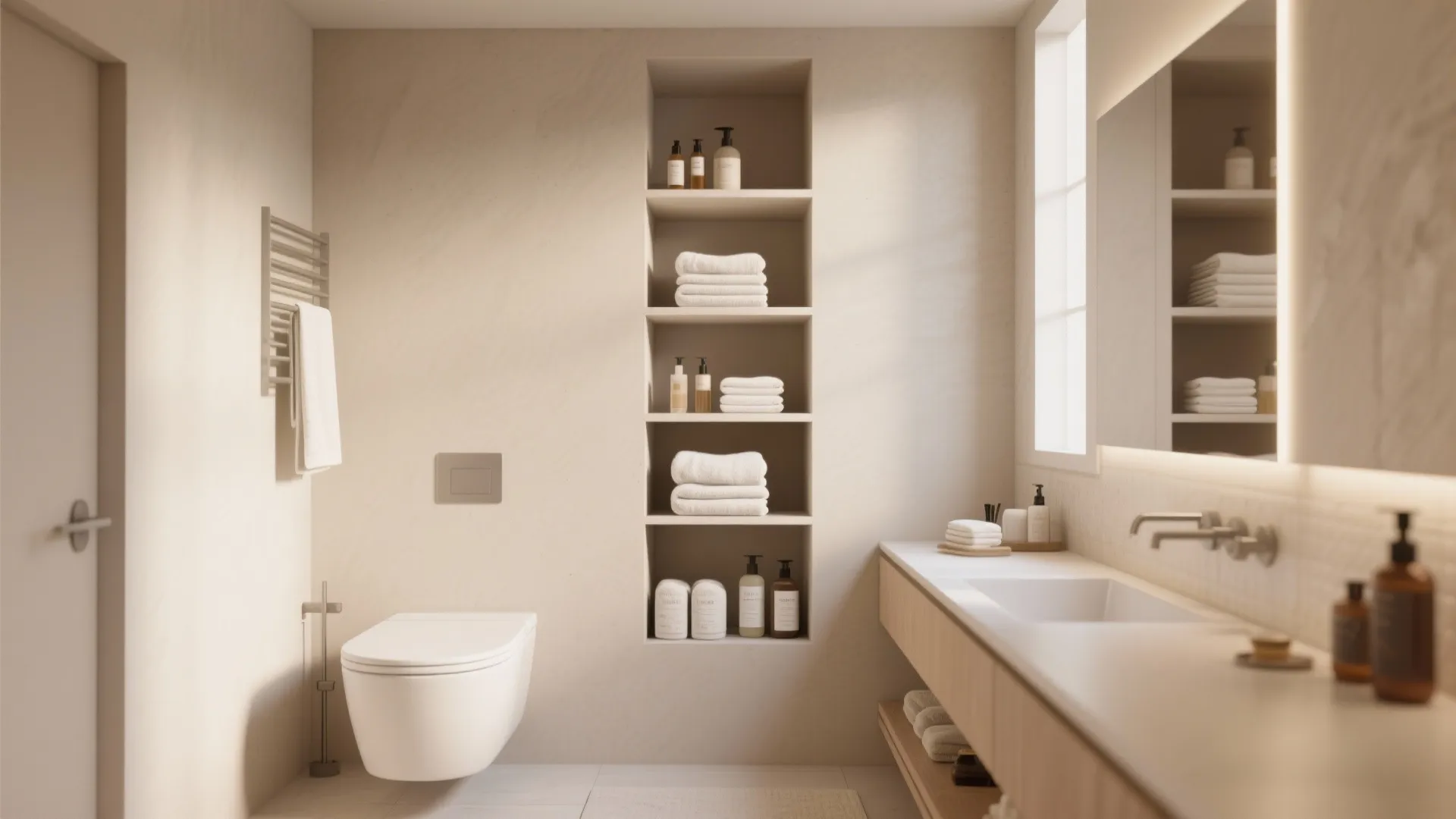 8. Floor-to-Ceiling Storage Niche