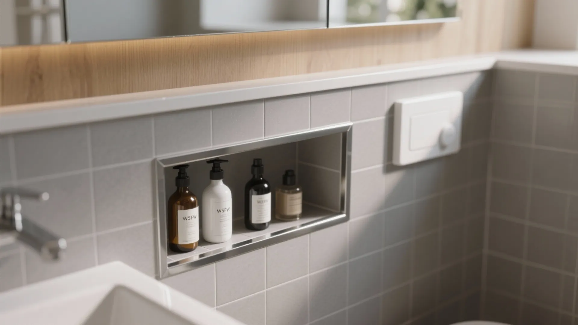 Built-In Storage: Niches, Ledges, and Mirror Cabinets