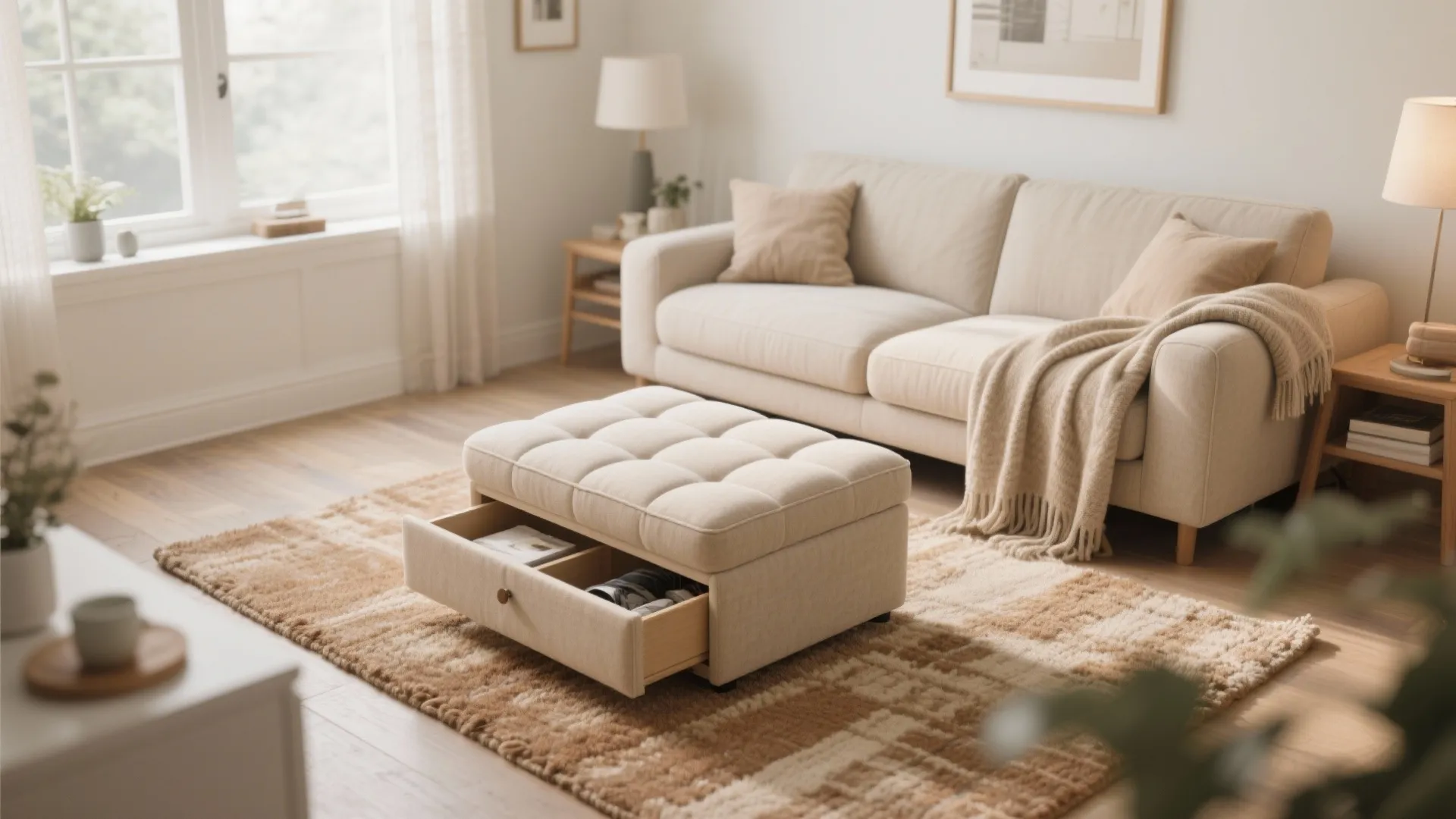 5. Storage Ottoman