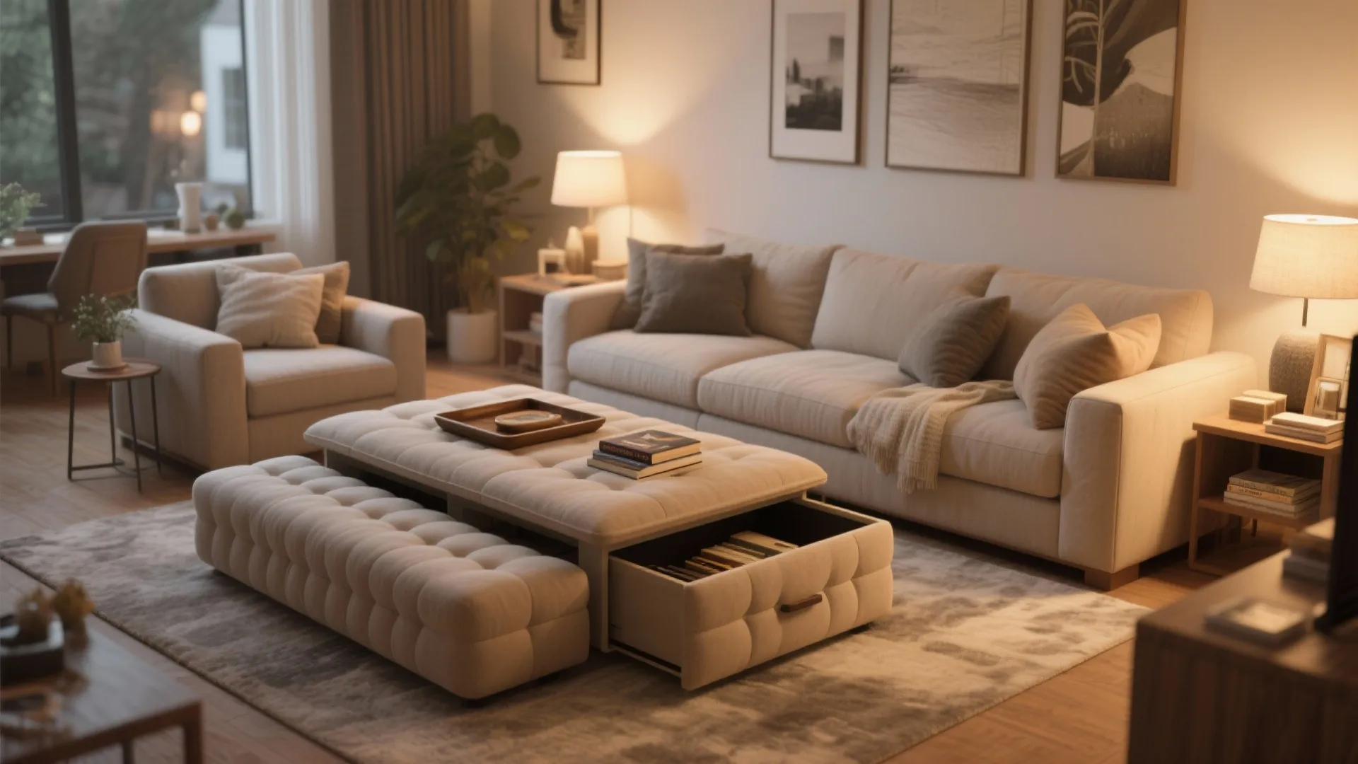 5. Storage Ottoman Bench