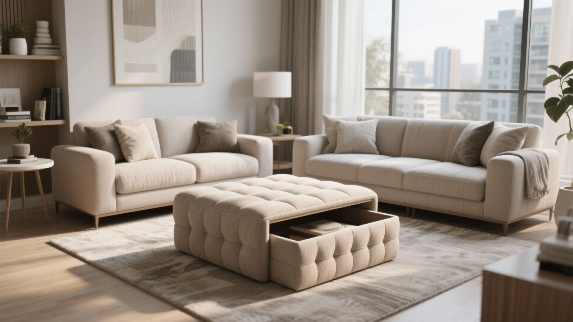 8. Multi-Function Storage Ottomans