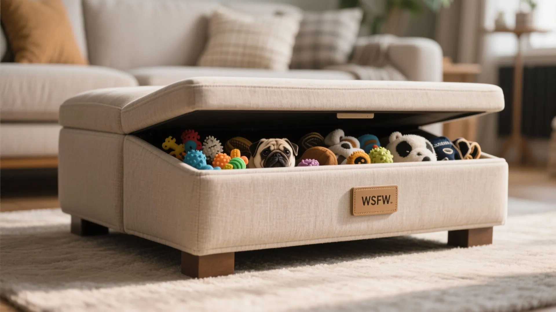 4. Hidden Storage Ottomans