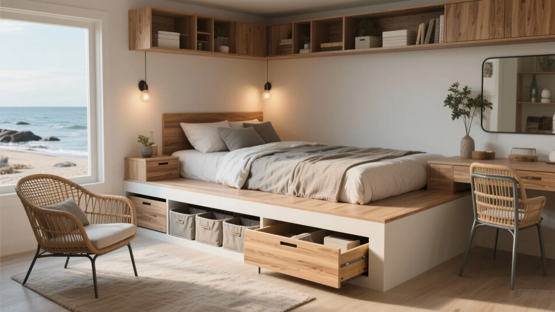 4) Multifunctional, weather-ready furniture