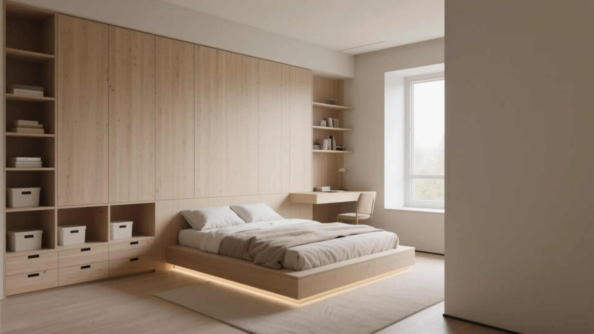 3) Storage Walls and Platform Beds Done Right