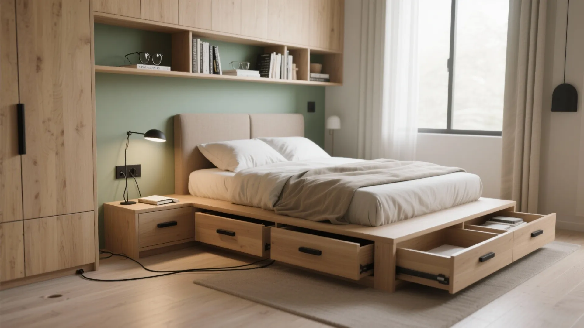 Storage-Led Headboard + Underbed Drawers