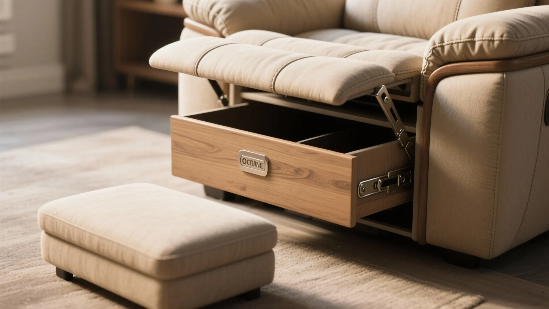 4. Storage-integrated recliners and ottomans