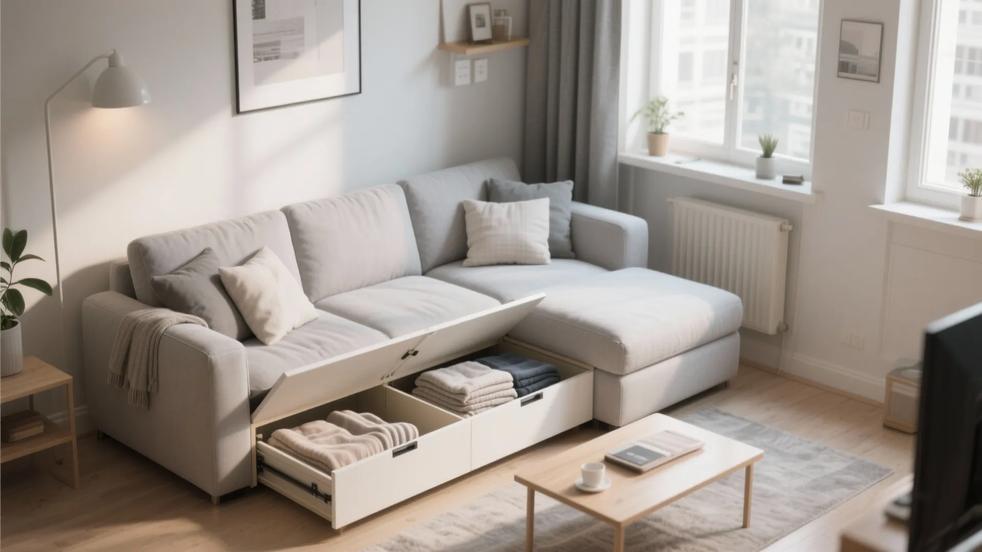 5. Sectional with Built-in Storage