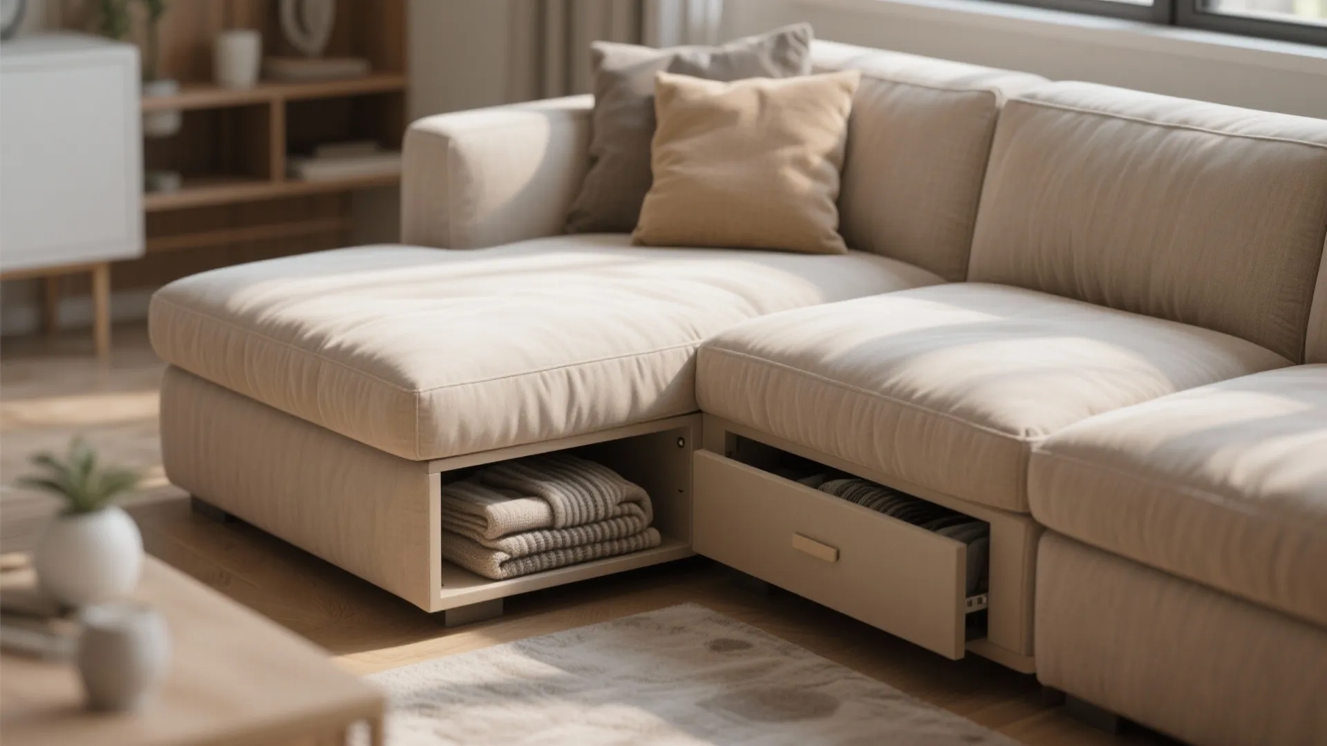 5. Sectional with Storage Built-In