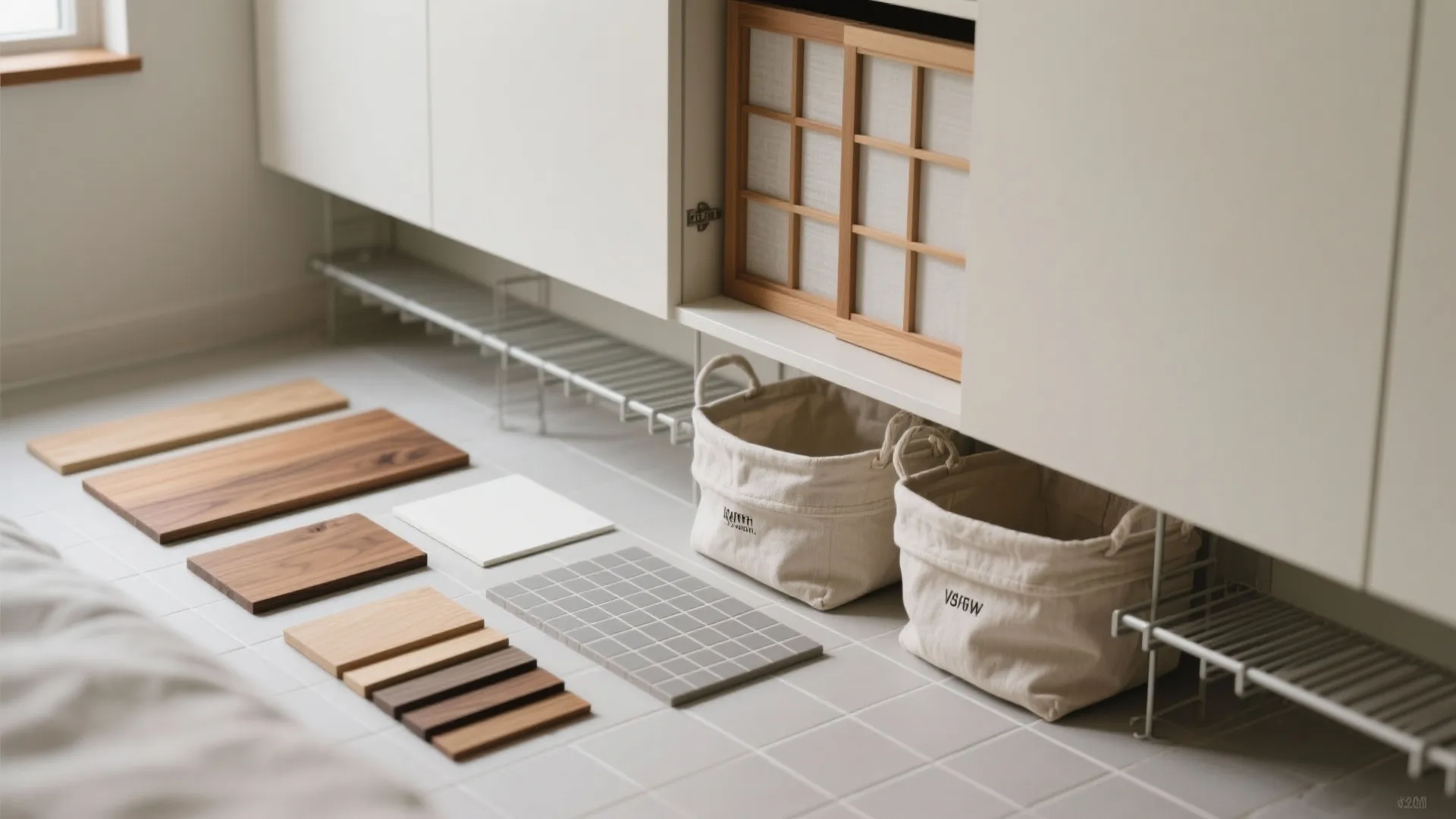 Tips 3: 小さくても“見せる×隠す”の収納を混ぜる（収納技巧×日本都市）