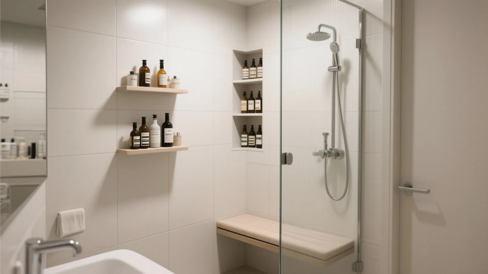 5. Maximize storage in tiny showers