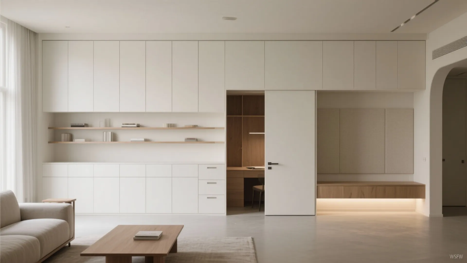 4) Build a storage wall that behaves like a spine