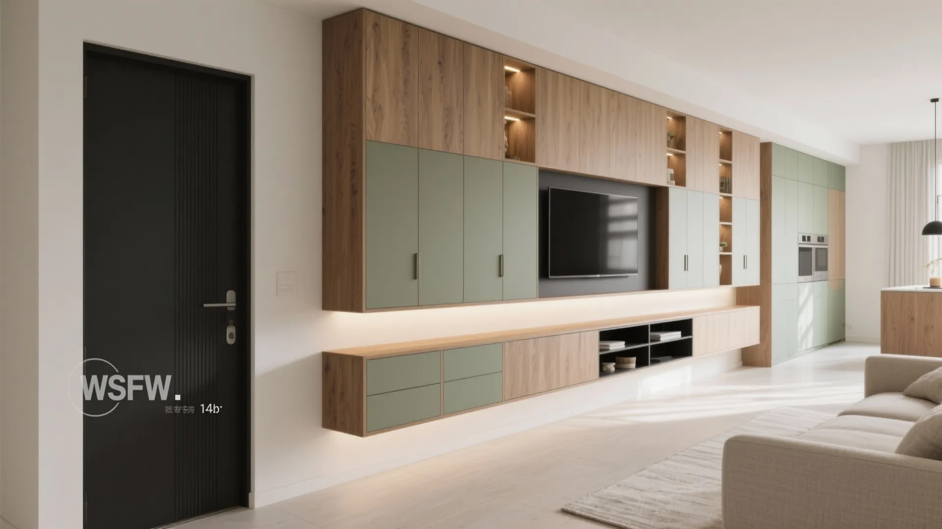 The One-Wall Storage Spine: Entry to Living