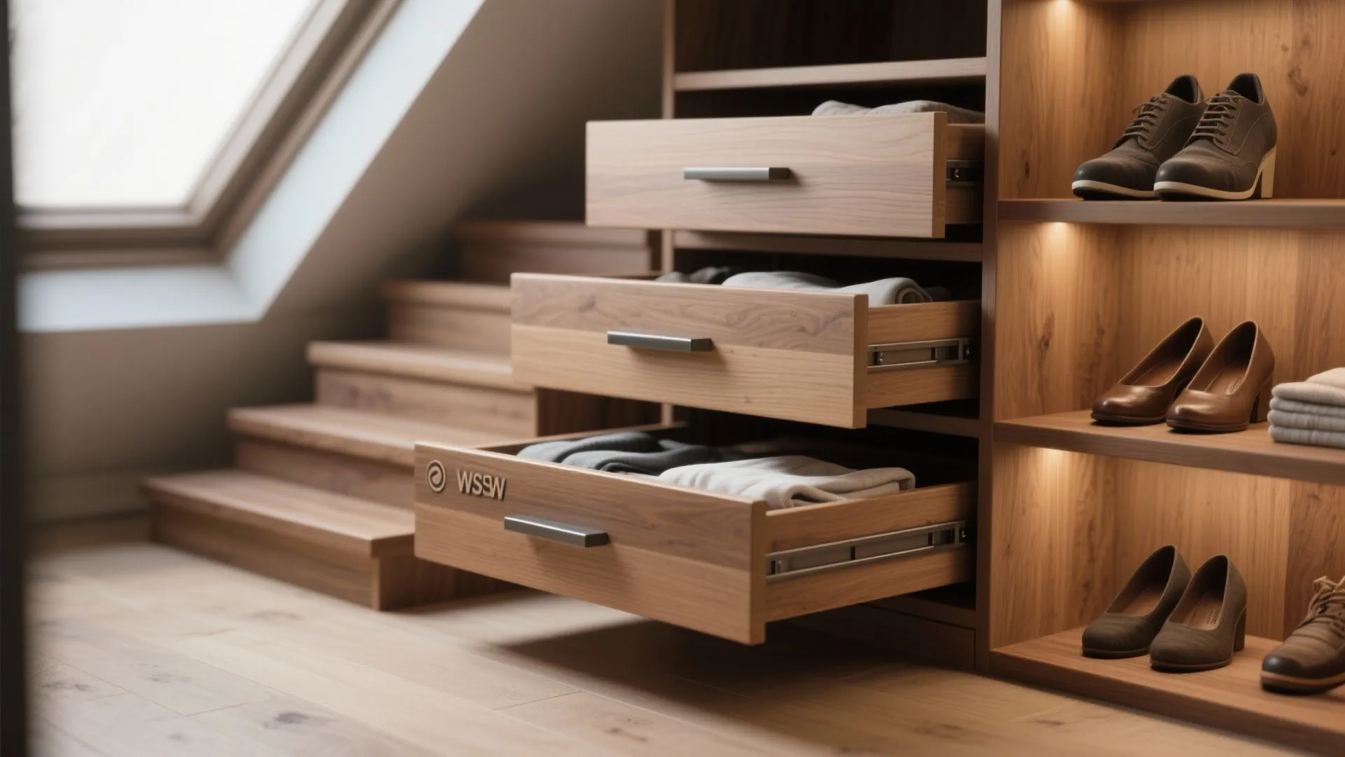 2. Built-in storage stairs