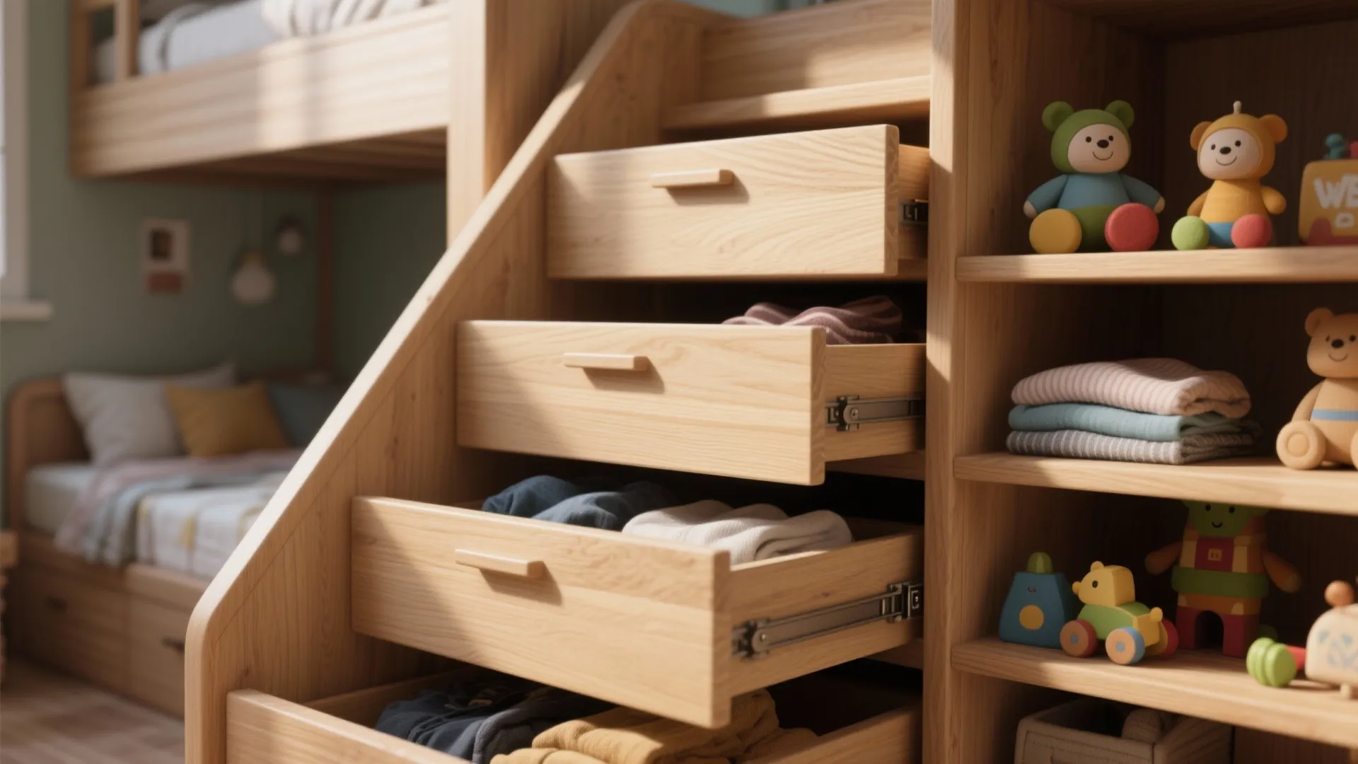 4. Built-in Storage Stairs and Drawer Steps