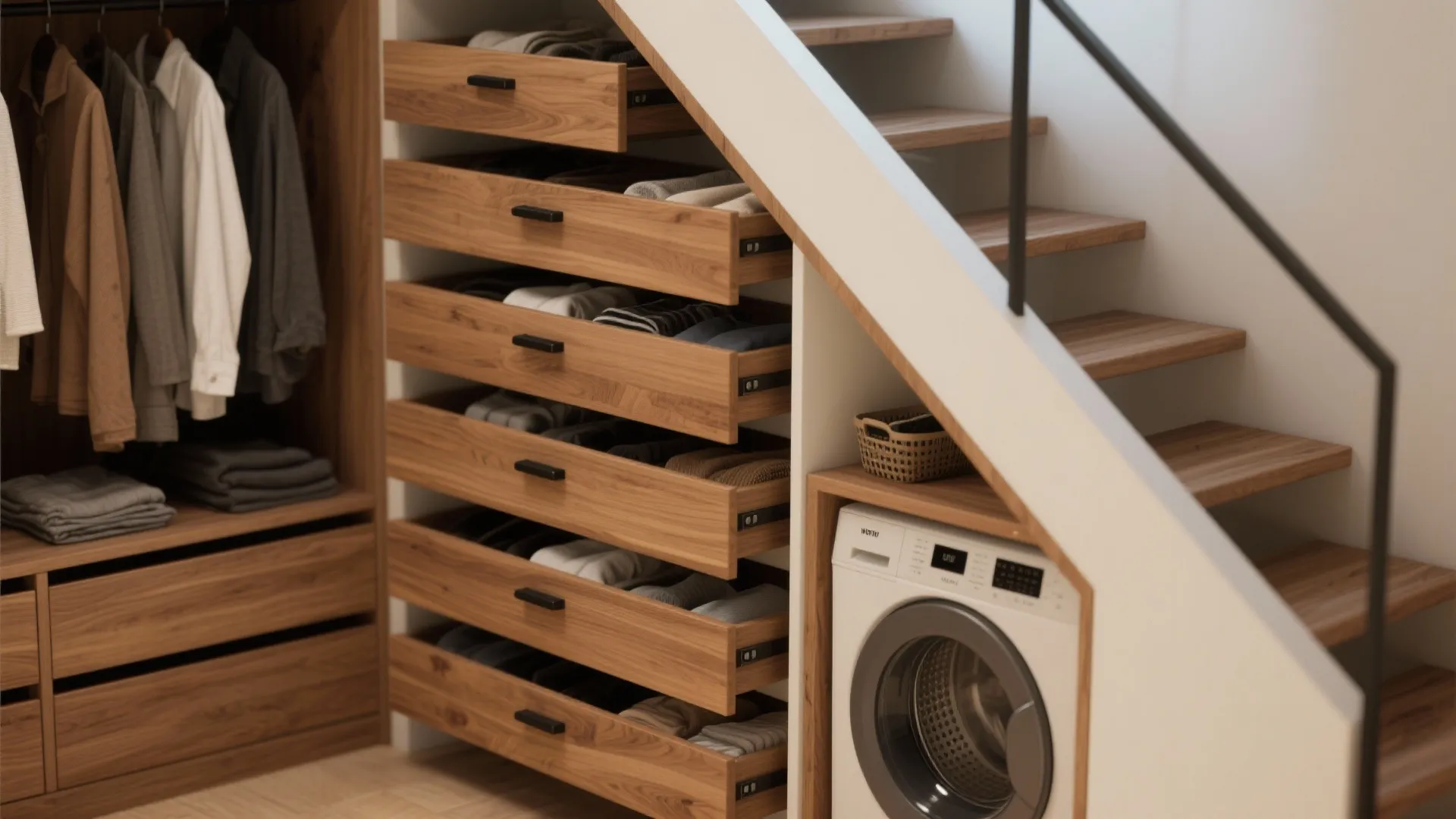 2. Built-in storage stairs: climb storage, not chaos