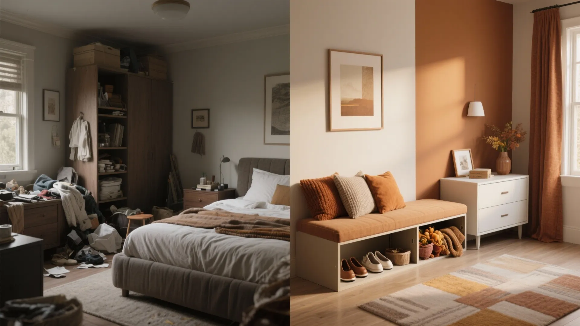 5. Strategic furniture swaps and storage