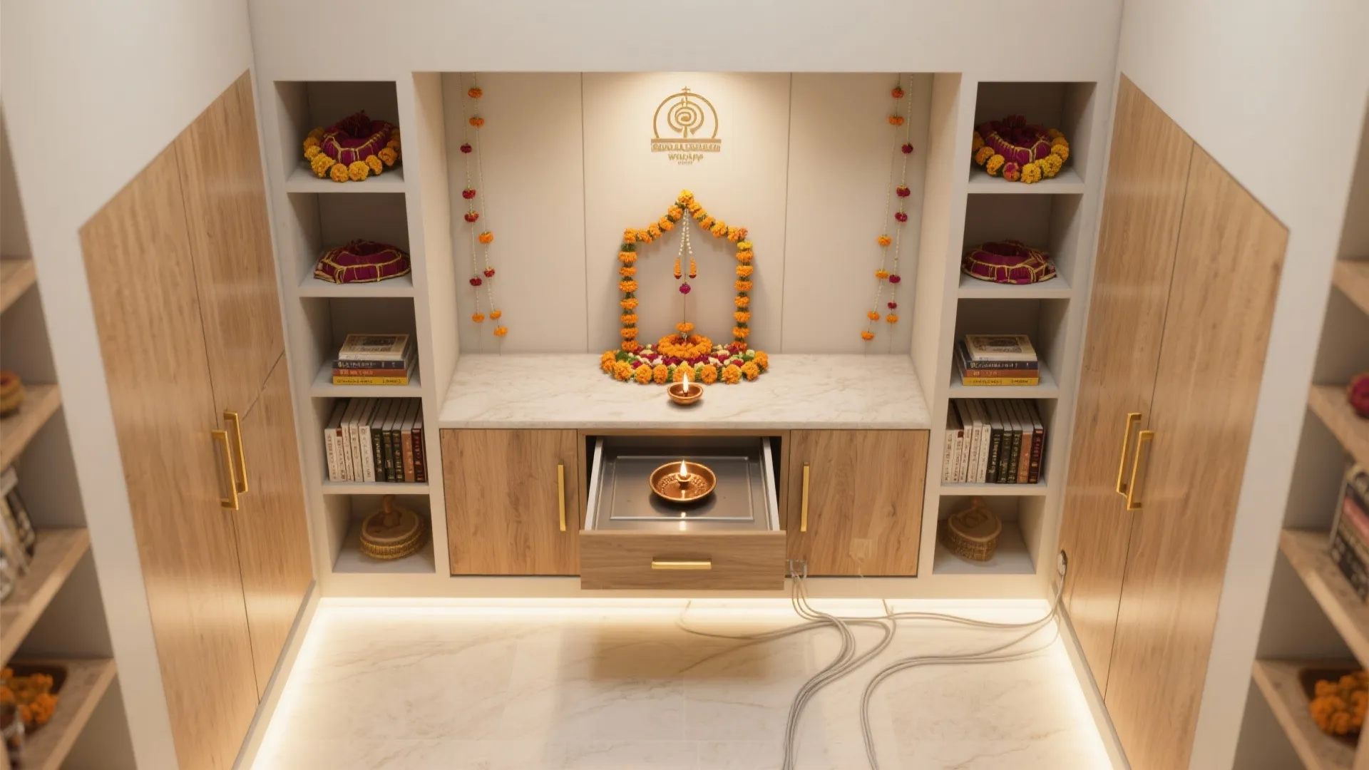 Clutter-proof storage with quiet shutters