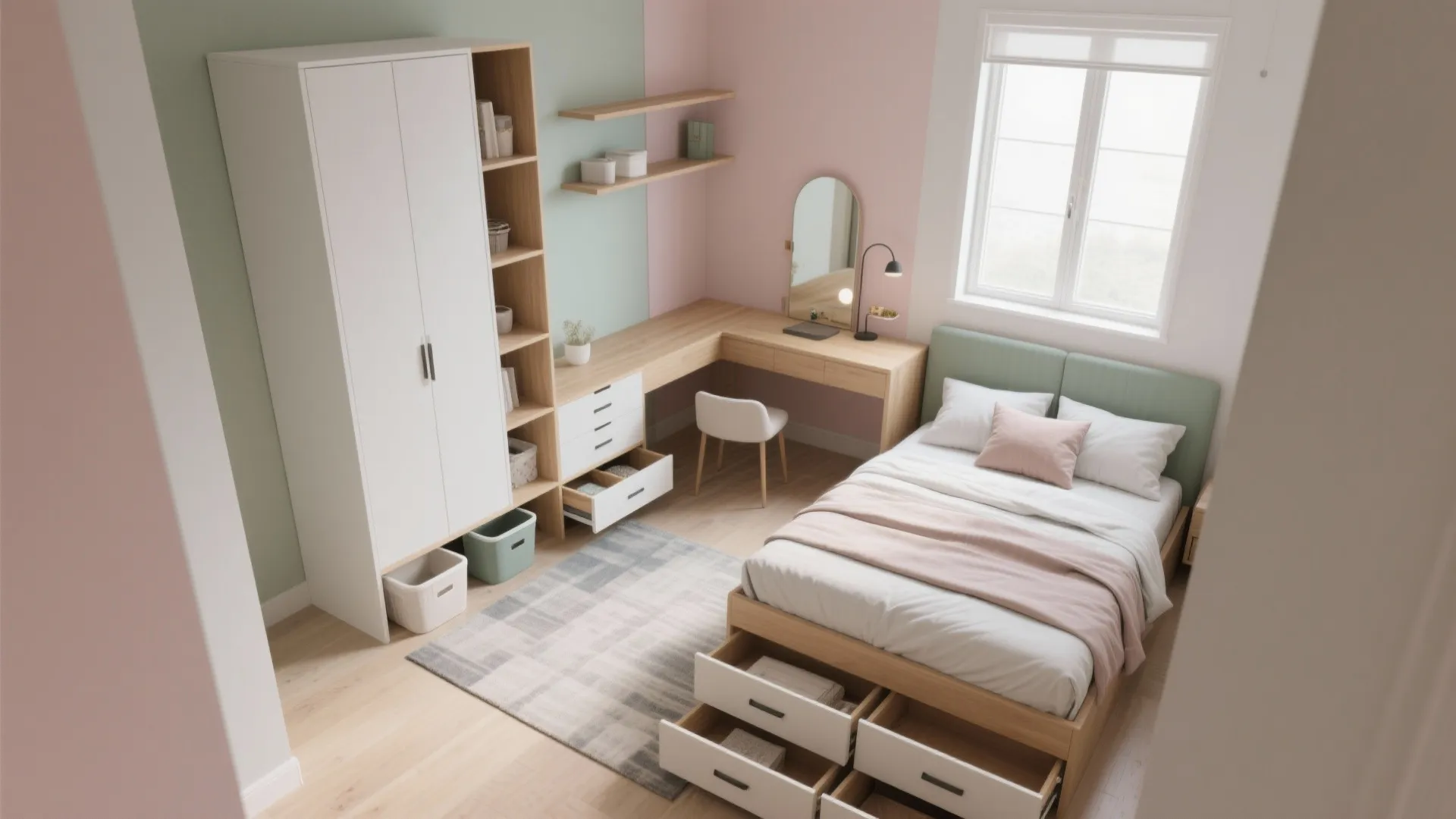 2) Space-Savvy Storage and Multi-Tasking Furniture