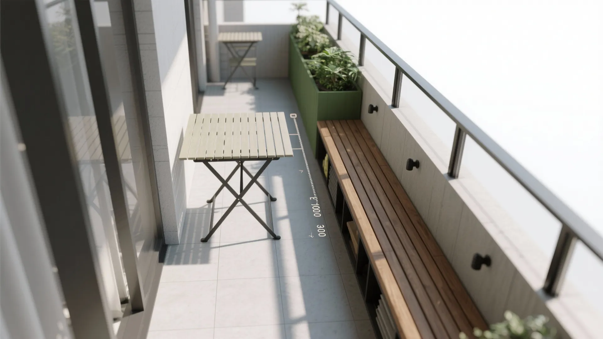 Minimalist Balcony Storage That Disappears When You Need It
