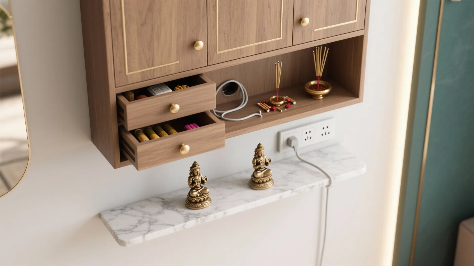 Storage-Smart Pooja Units