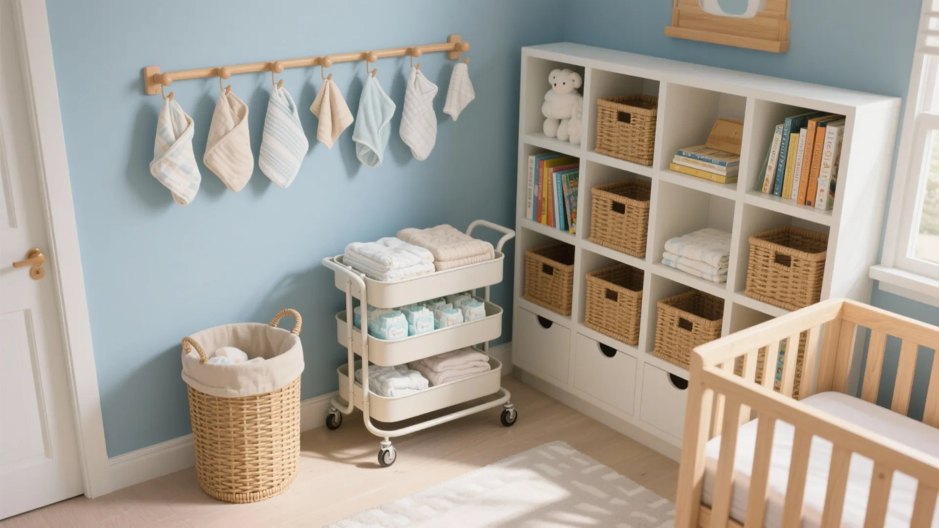 Space-Savvy Storage: Peg Rails, Cubbies, and Rolling Carts