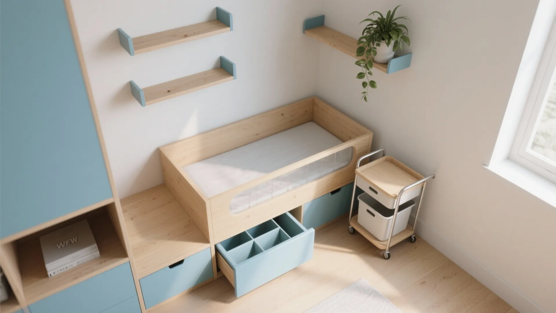 Compact Storage Around the Cradle