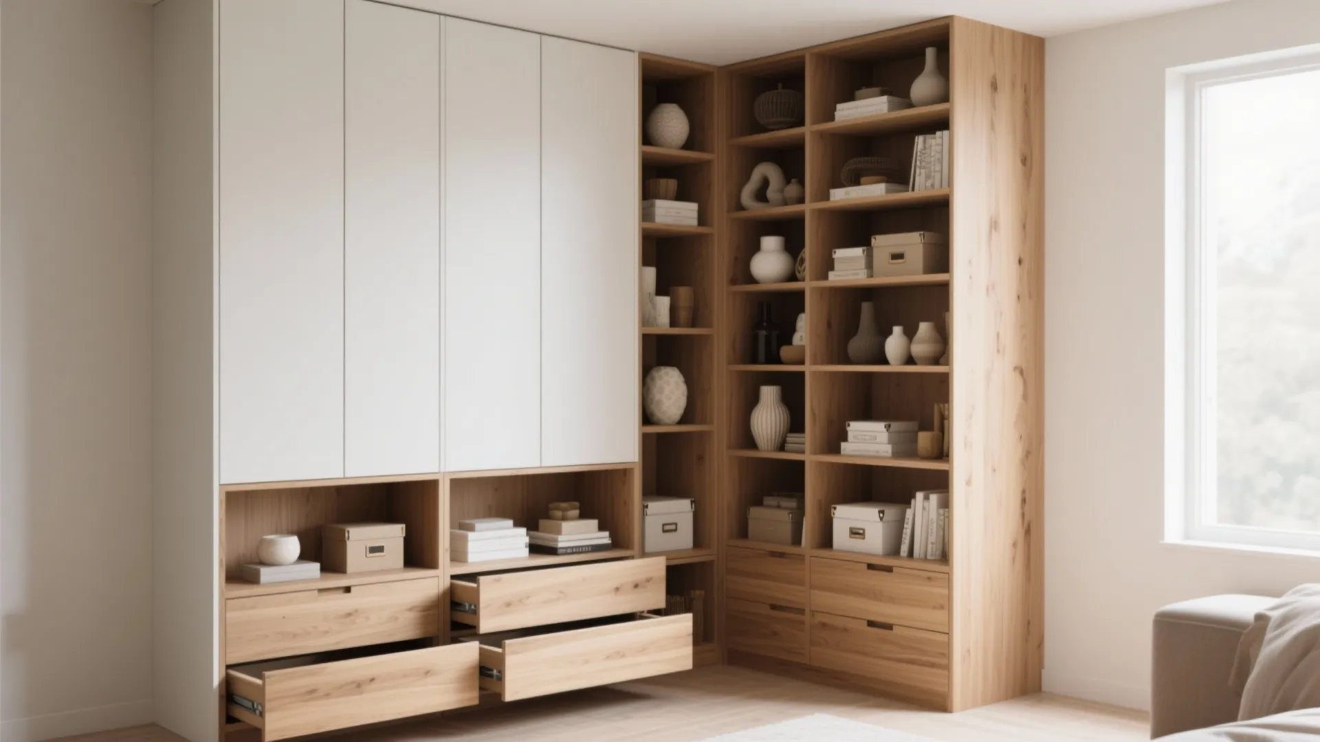 3. Built-in Storage Tower