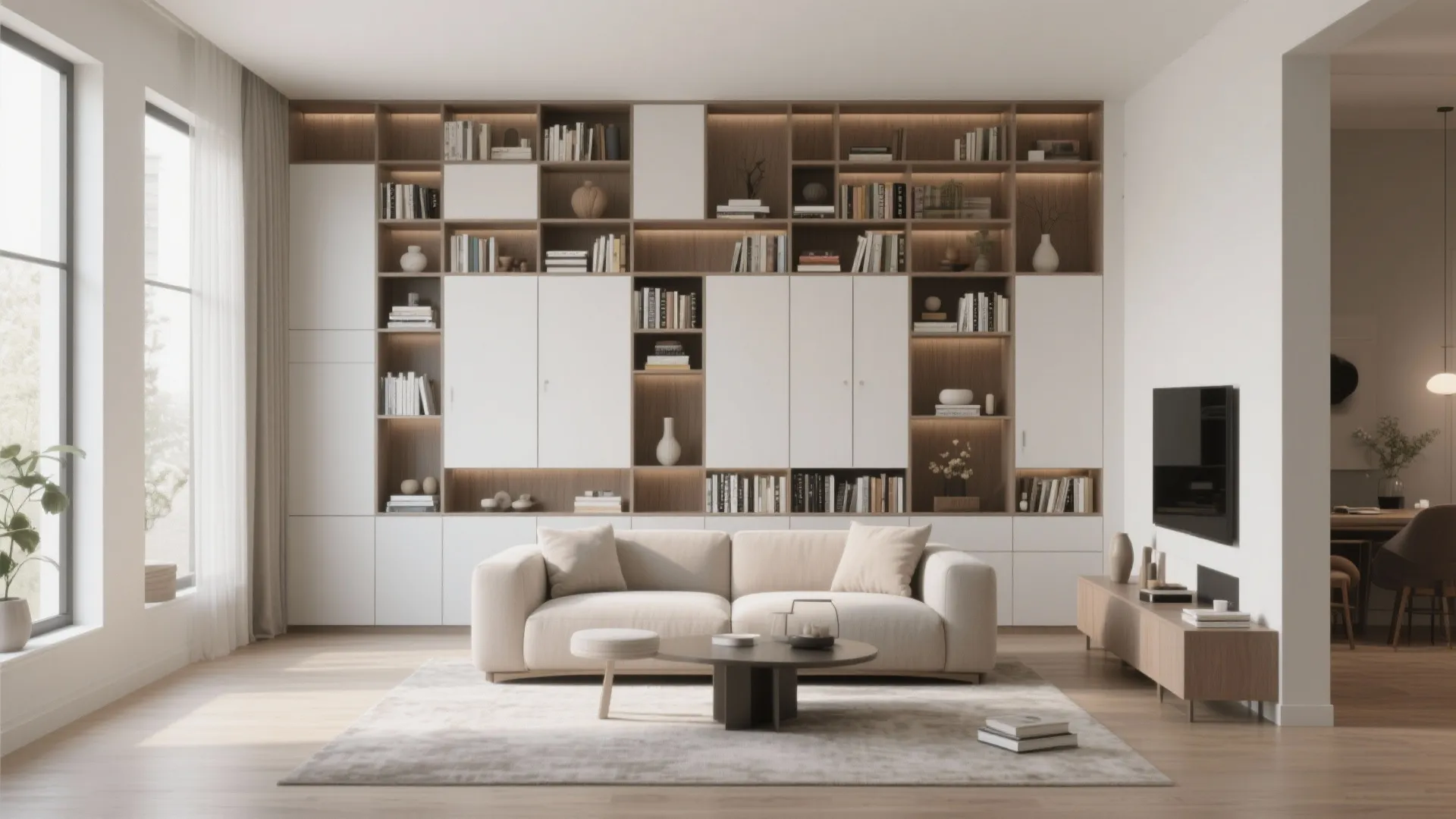 4. Built-in Storage Walls