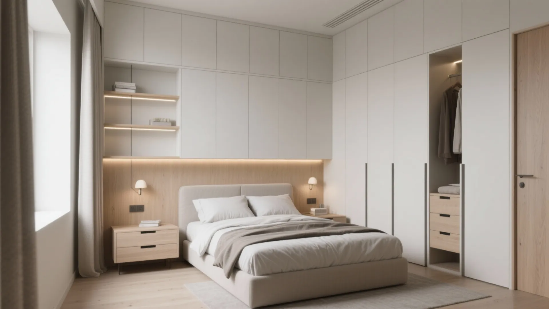 Built-ins That Work: A Storage Wall + Headboard Niche