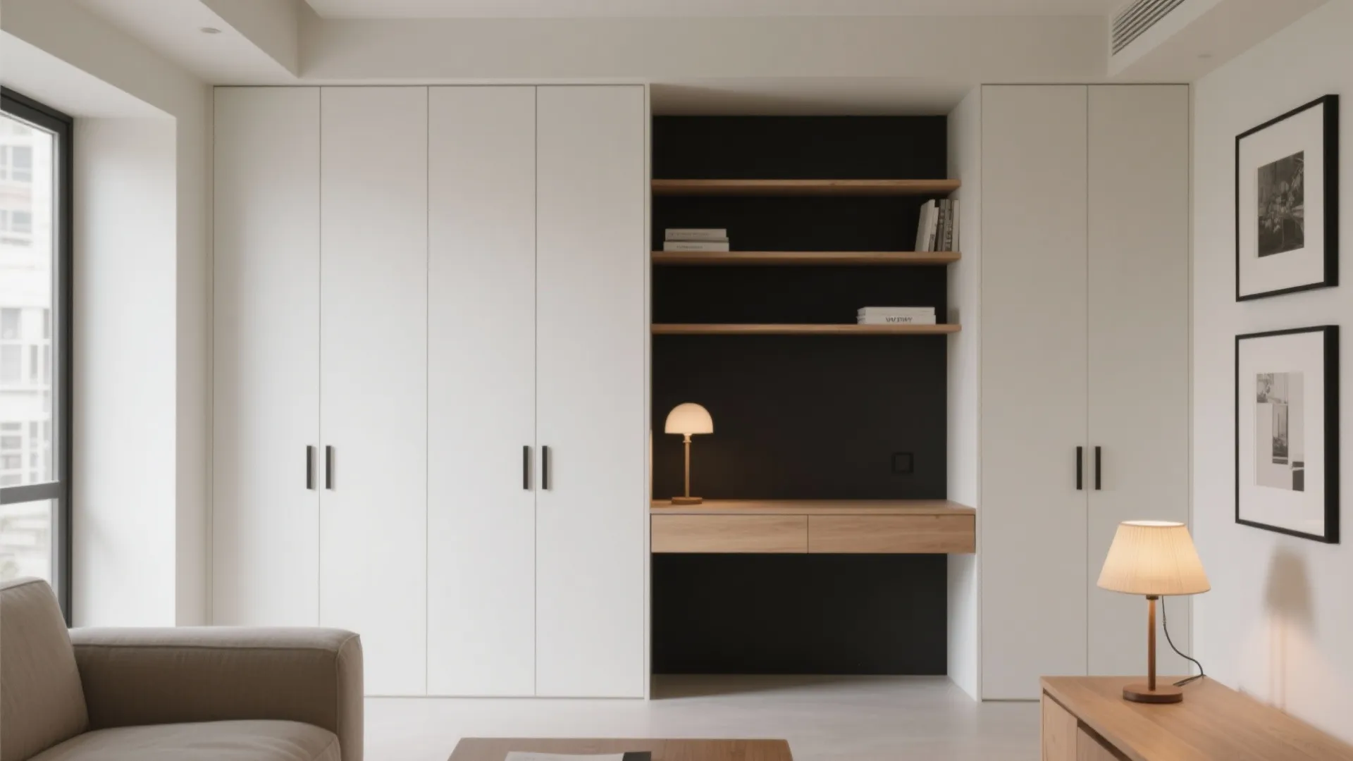 Built-in Storage Wall That Doubles as a Gallery